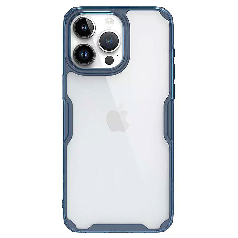 Θήκη Nillkin Nature Pro για iPhone 15 Pro Max Σιλικόνη Διάφανο / Μπλε