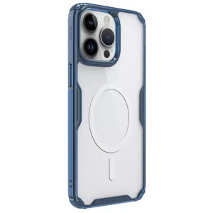 Θήκη Nillkin Nature Pro Magnetic για iPhone 15 Pro Max Σιλικόνη με Magsafe Διάφανο / Μπλε
