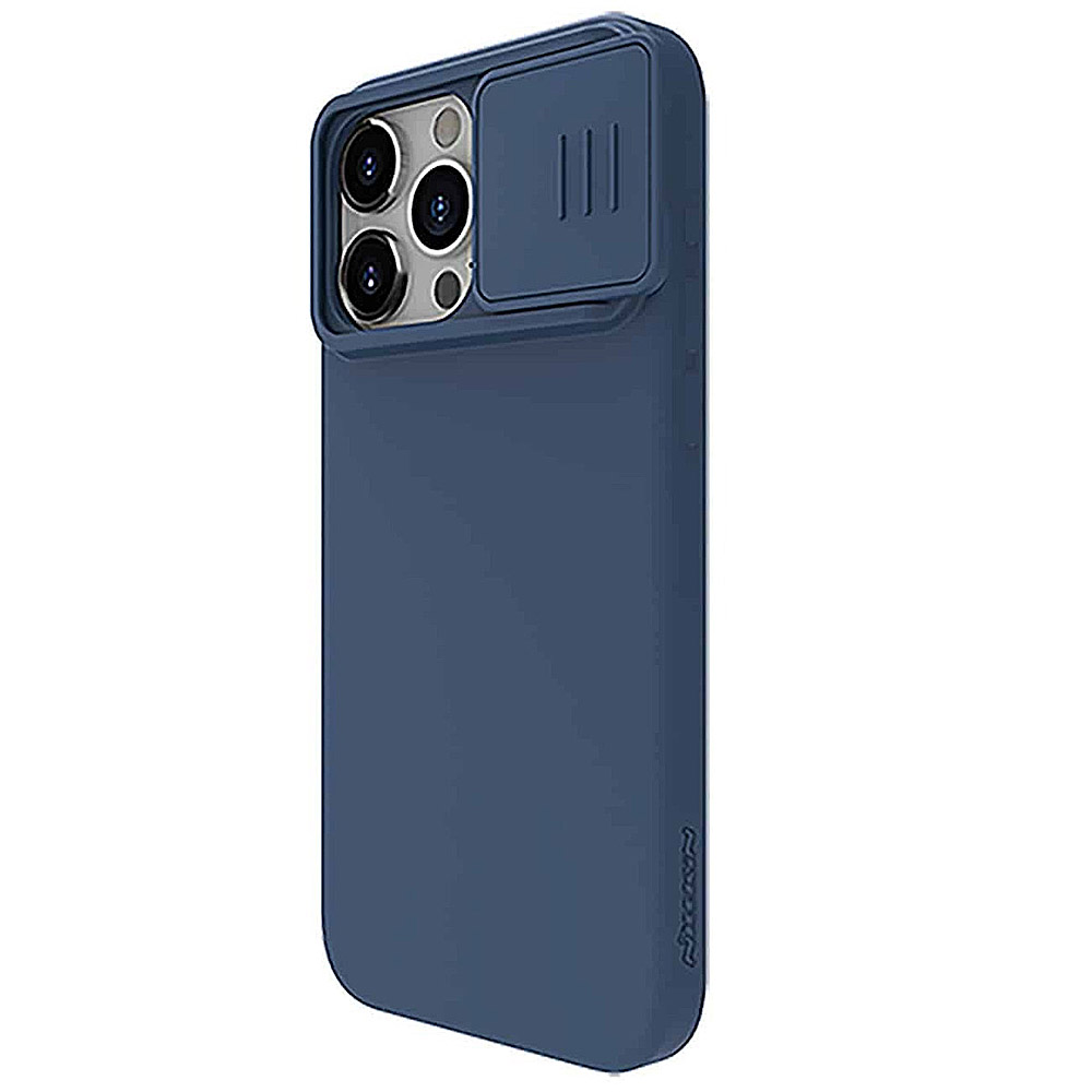 Θήκη Κινητού Nillkin CamShield Silky Silicone για Apple iPhone 15 Pro Max Σιλικόνη Μπλε_2