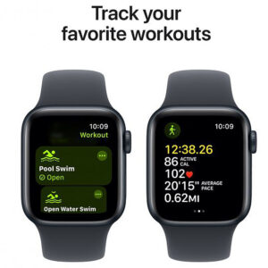 Apple Watch SE 2nd Gen GPS 40mm Midnight Aluminium με Midnight Sport Band S / M