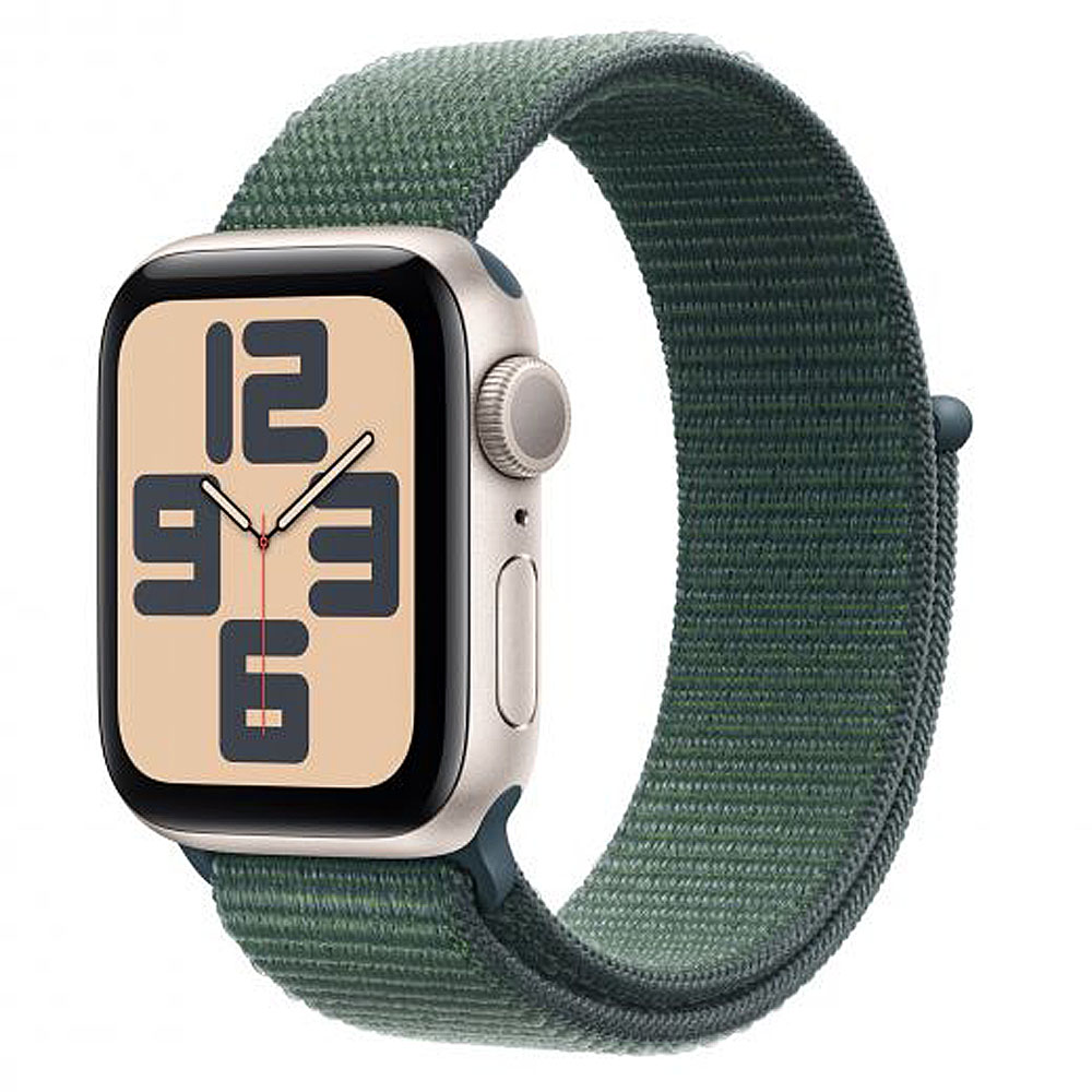 Apple Watch SE 2nd Gen GPS 40mm Starlight Aluminium με Lake Green Sport Loop