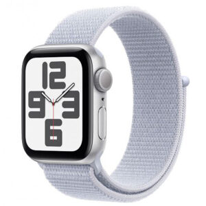 Apple Watch SE 2nd Gen GPS 44mm Silver Aluminium με Blue Cloud Sport Loop