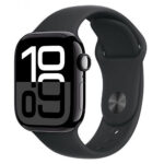 Apple Watch Series 10 GPS 42mm Jet Black Aluminium με Black Sport Band S / M