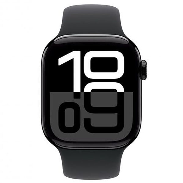 Apple Watch Series 10 GPS 42mm Jet Black Aluminium με Black Sport Band S / M