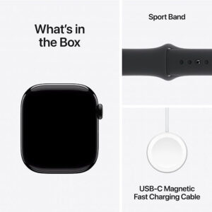 Apple Watch Series 10 GPS 42mm Jet Black Aluminium με Black Sport Band S / M