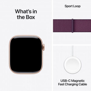 Apple Watch Series 10 GPS 42mm Rose Gold Aluminium με Plum Sport Loop