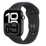 Apple Watch Series 10 GPS 46mm Jet Black Aluminium με Black Sport Band M / L