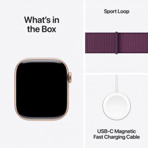 Apple Watch Series 10 GPS 46mm Rose Gold Aluminium με Plum Sport Loop