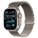 Apple Watch Ultra 2 GPS & Cellular 49mm Natural Titanium με Titanium Milanese Loop Large