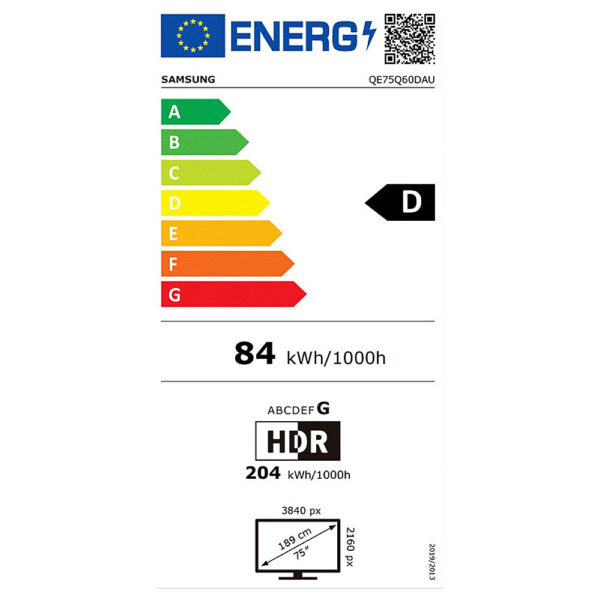 Τηλεόραση Samsung Smart 75" 4K UHD QLED QE75Q60DAUXXH HDR 2024