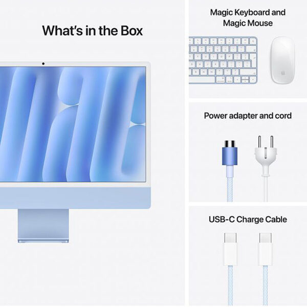 Apple iMac 24" M4 4.5K 16GB 256GB SSD 8-core GPU Blue