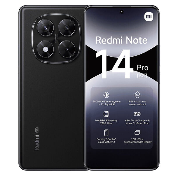 Xiaomi Redmi Note 14 Pro 5G 256GB Midnight Black